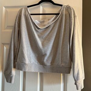 Gray Cropped Sweatshirt